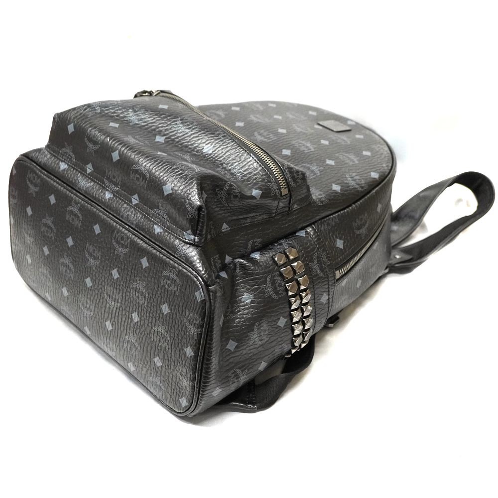 Mcm Leather Backpack Studs Black - image 6
